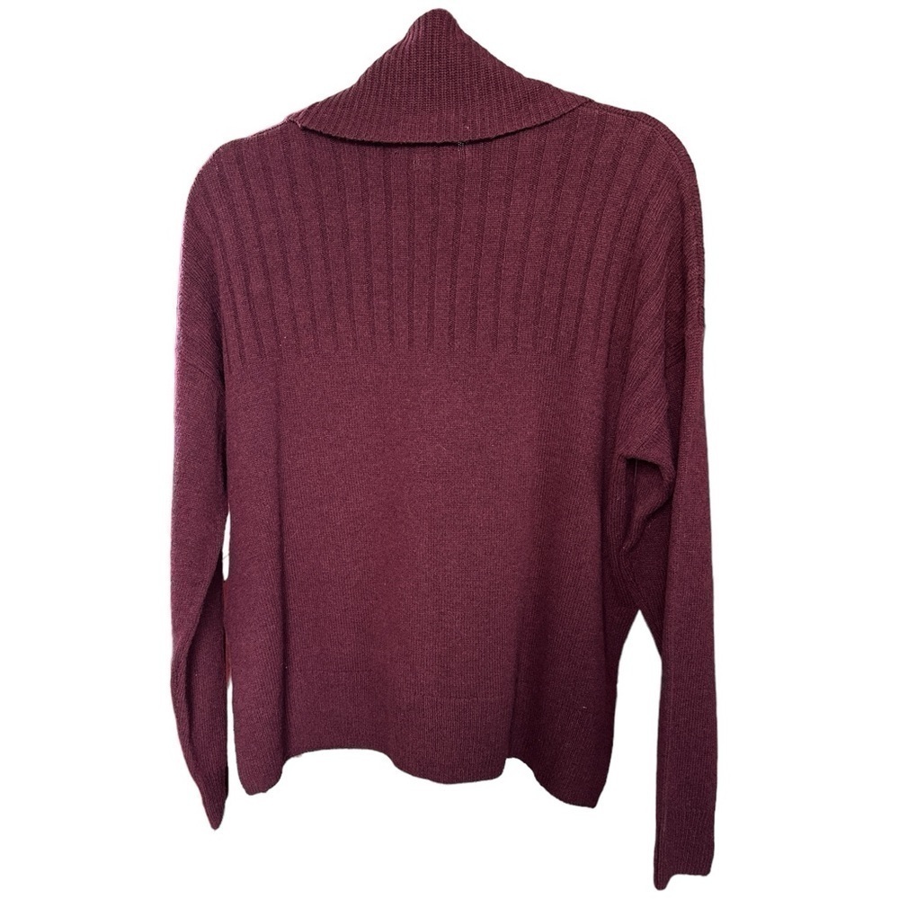 NWT Madewell Hickory Purple Turtleneck Sweater Size: S - Picture 2 of 5